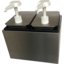 38502 - Condiment Topping Rail with 2 Standard Pumps & Jars  - Stainless Steel