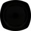 4330603 - Melamine Upturned Corner Medium Square Plate 9.5" - Black