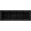 MODL29001 - Shallow Tray 3-Divider Modular Organizer 6.25" x 17.5" x 3.25" - Stainless Steel / Black  - Black
