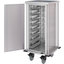 DXPTQC1T1D8 - Dinex® Totally Quiet Compact Meal Delivery Cart - Single Door - 1 Tray Per Slide 8 Trays (1ea) - Stainless Steel