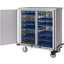 DXPTQC1T2D14 - Dinex® Totally Quiet Compact Meal Delivery Cart - Double Doors - 1 Tray Per Slide 14 Trays (1ea) - Stainless Steel