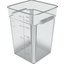 11956AF07 - Squares Polycarbonate Food Storage Container 22 qt - Clear