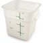 11961PE02 - Squares Polyethylene Food Storage Container 4 qt - White
