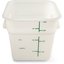 11961PE02 - Squares Polyethylene Food Storage Container 4 qt - White