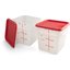 11963-202 - Squares Polyethylene Food Storage Containers & Lids - 2-Pack 8 qt - White