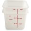 11963PE02 - Squares Polyethylene Food Storage Container 8 qt - White