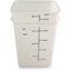 11966PE02 - Squares Polyethylene Food Storage Container 22 qt - White
