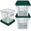 11951-307 - Squares Polycarbonate Food Storage Containers & Lids - 3-Pack 4 qt - Clear