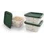 11960-302 - Squares Polyethylene Food Storage Containers & Lids - 3-Pack 2 qt - White