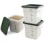 11961-302 - Squares Polyethylene Food Storage Containers & Lids - 3-Pack 4 qt - White