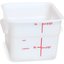 11962PE02 - Squares Polyethylene Food Storage Container 6 qt - White