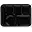 61403 - Left-Hand 6-Compartment ABS Tray 10" x 14" - Black