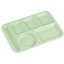 61409 - Left-Hand 6-Compartment ABS Tray 10" x 14" - Green