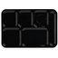 614R03 - Right-Hand 6-Compartment ABS Tray 10" x 14" - Black