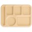 61425 - Left-Hand 6-Compartment ABS Tray 10" x 14" - Tan