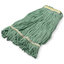 369411B09 - SMALL GREEN LOOPED-END MOP W/YELLOW BAND - 4 PLY S