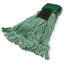 369418S09 - MED GREEN LOOPED-END MOP W/GREEN BAND - GREEN W/ S
