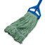 369417B09 - MED GREEN LOOPED-END MOP W/GREEN BAND - 4 PLY SYNT