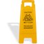 3690904 - Flo-Pac® Economy Wet Floor Sign (English/Spanish/German) 25"h x 11"w - Yellow