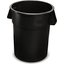 34105503 - Bronco™ Round Waste Bin Trash Container 55 Gallon - Black