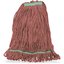 369320M05 - ANTI-MICROBIAL MED RED LOOPED-END MOP  W/GREEN BAN