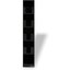 L2204 - Lid and Straw Tower 5- Slot 32.5" x 7.25" x 15" - Black  - Black
