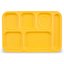 4398834 - Right Hand 6-Compartment Melamine Tray 14.5" x 10" - Bright Yellow