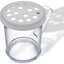 4230S30 - SAN Shaker/Dredge With Parsley Lid 1 1 cup / 8 oz./ Hole Dia 0.313 - Translucent