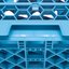 RW20-214 - OptiClean™ NeWave™ Glass Rack with 3 Integrated Extenders 20 Compartment - Carlisle Blue