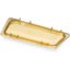 10479Z13 - StorPlus™ High Heat EZ Access Hinged Notched Universal Food Pan Lid 1/3 Size - Amber
