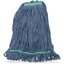 369320M14 - ANTI-MICROBIAL MED BLUE LOOPED-END MOP W/GREEN BAN