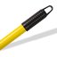 4022704 - Sparta® 60" Solid Foam-Filled, Threaded Fiberglass Handle w/Flex Tip, 1" D  - Yellow