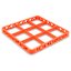 RE9C24 - OptiClean™ 9-Compartment Divided Glass Rack Extender 1.78" - Orange