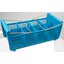 C32P214 - Perma-Sil™ 8-Compartment Flatware Storage Basket with Handles 17" x 7.75" x 6.9" - Carlisle Blue
