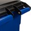 345050REC14 - Bronco™ Square RECYCLE Rolling Container with Hinged Lid 50 Gallon - Blue