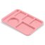 4398100 - Left-Hand Heavyweight 6-Compartment Melamine Tray 10" x 14" - Variegated