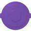 84105689 - Bronco™ Round Waste Bin Trash Container Lid 55 Gallon - Purple