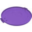 84105689 - Bronco™ Round Waste Bin Trash Container Lid 55 Gallon - Purple