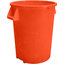 84103224 - Bronco™ Round Waste Bin Trash Container 32 Gallon - Orange