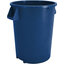 84103214 - Bronco™ Round Waste Bin Trash Container 32 Gallon - Blue