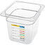 30685IMLUC07 - StorPlus™ PermaLabel™ Polycarbonate Food Pan with Integrated Label 1/6 Size, 6" Deep - Clear