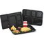 61403 - Left-Hand 6-Compartment ABS Tray 10" x 14" - Black
