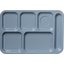 61459 - Left-Hand 6-Compartment ABS Tray 10" x 14" - Slate Blue