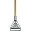 4034000 - 63" Wood Mop Handle with Metal Head 63" - Tan