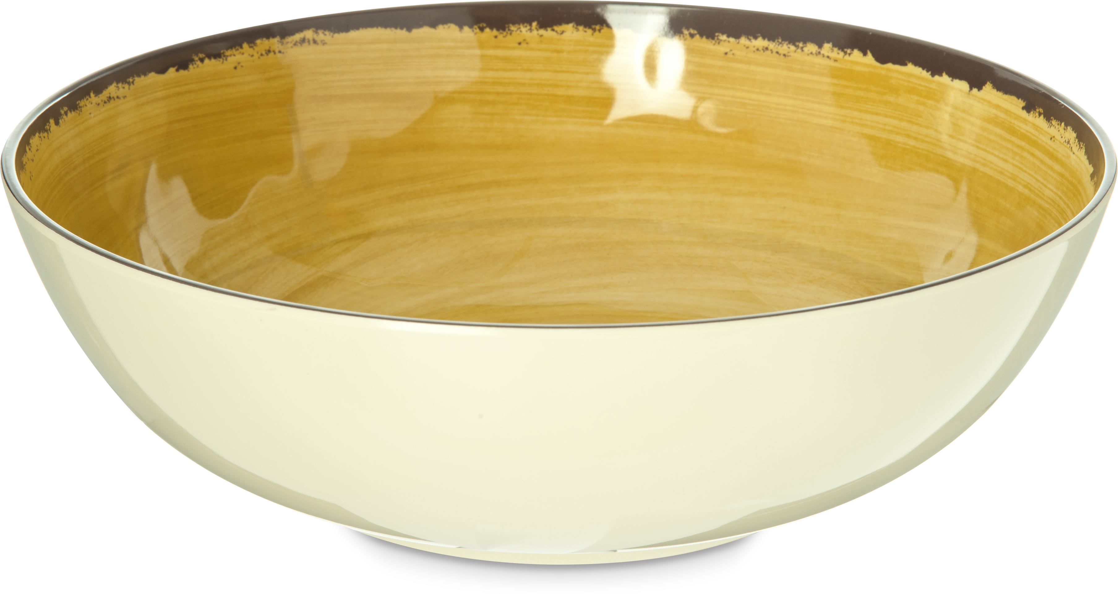 Mingle Melamine Large Serving Bowl 5 Quart - Amber