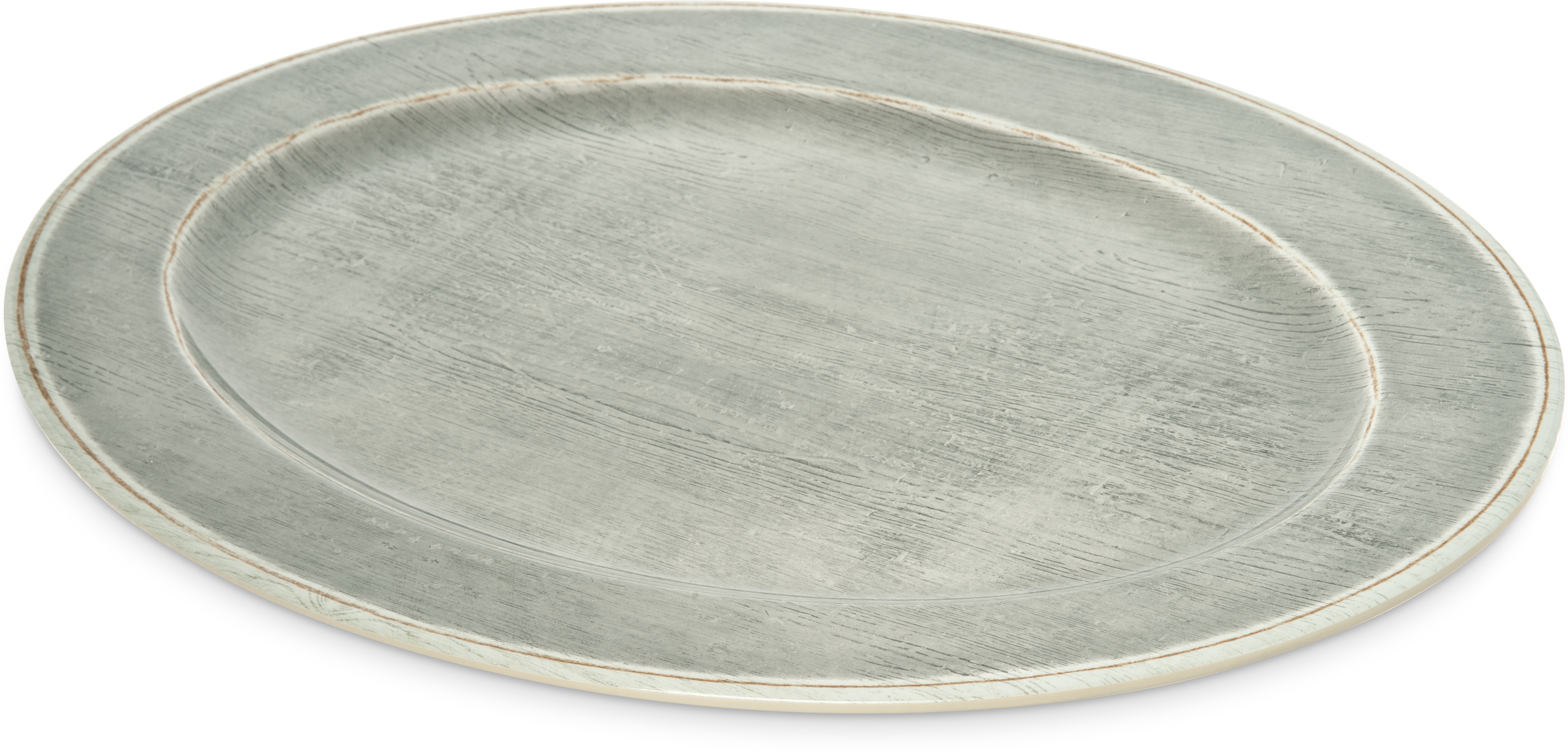 Melamine Oval Platter Tray 20 x 14 - Smoke