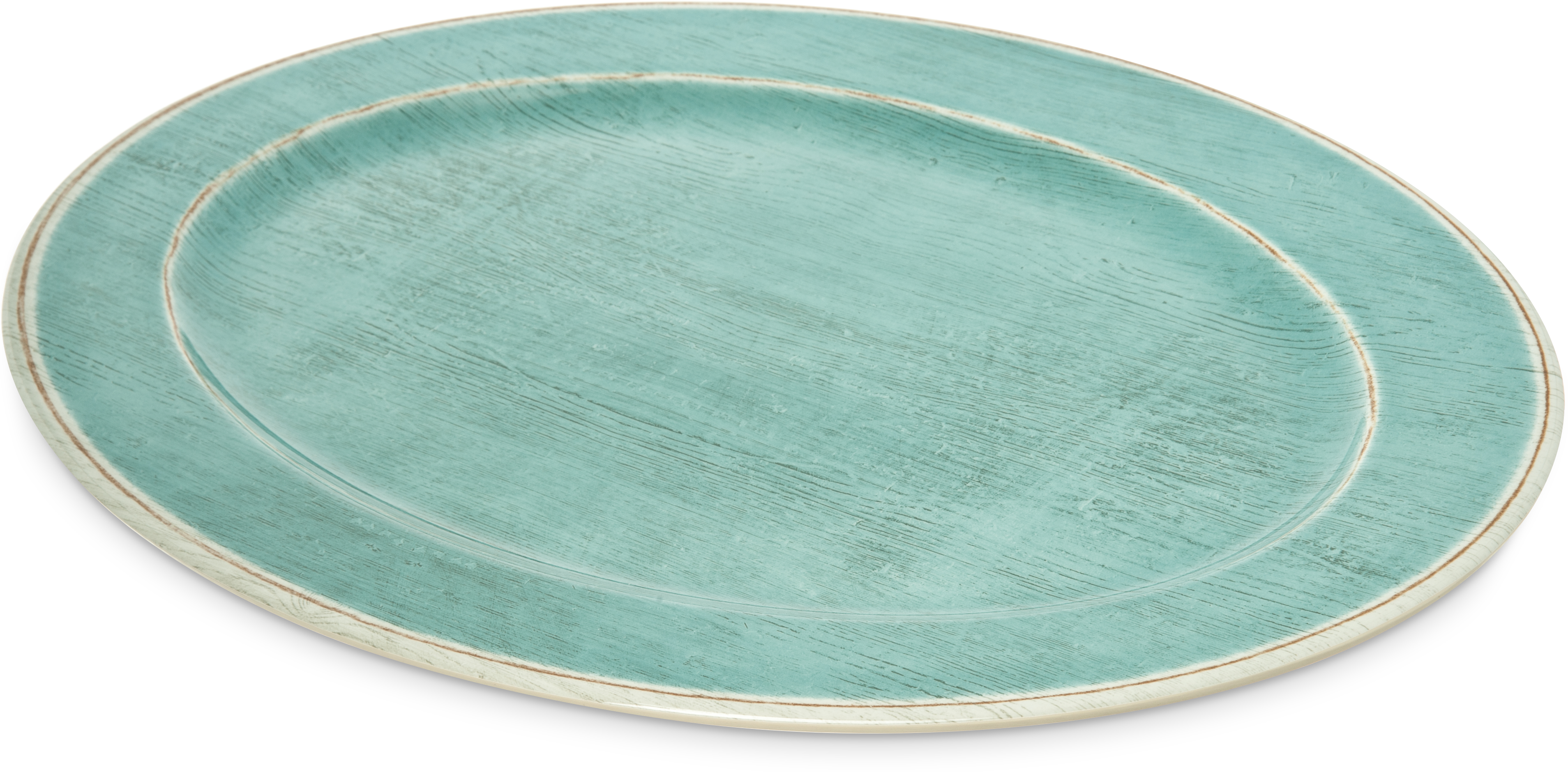 Melamine Oval Platter Tray 20 x 14 - Aqua
