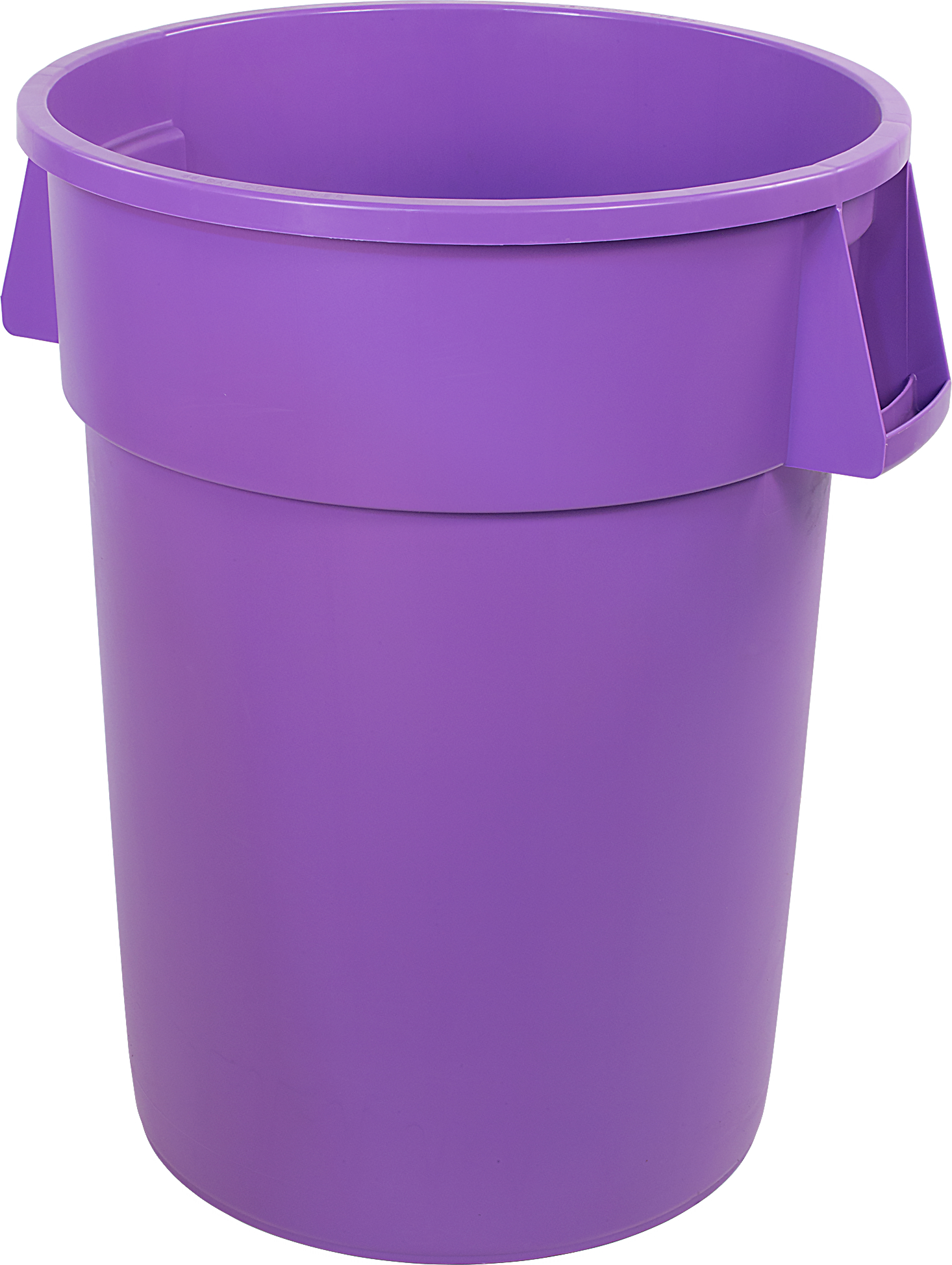 Bronco Round Waste Bin Trash Container 55 Gallon - Purple