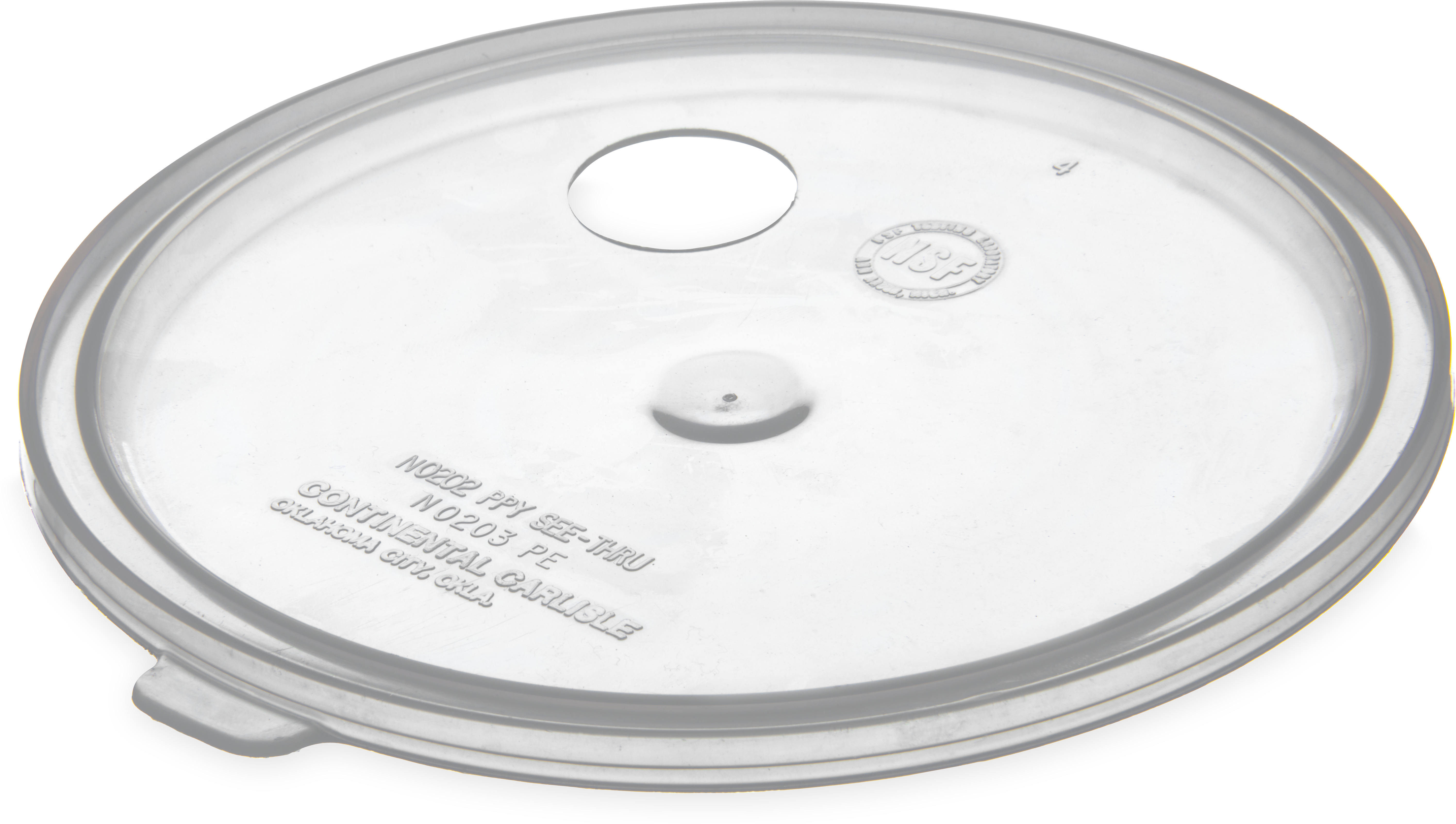 2.7 qt Lid with Hole for Pump - Translucent