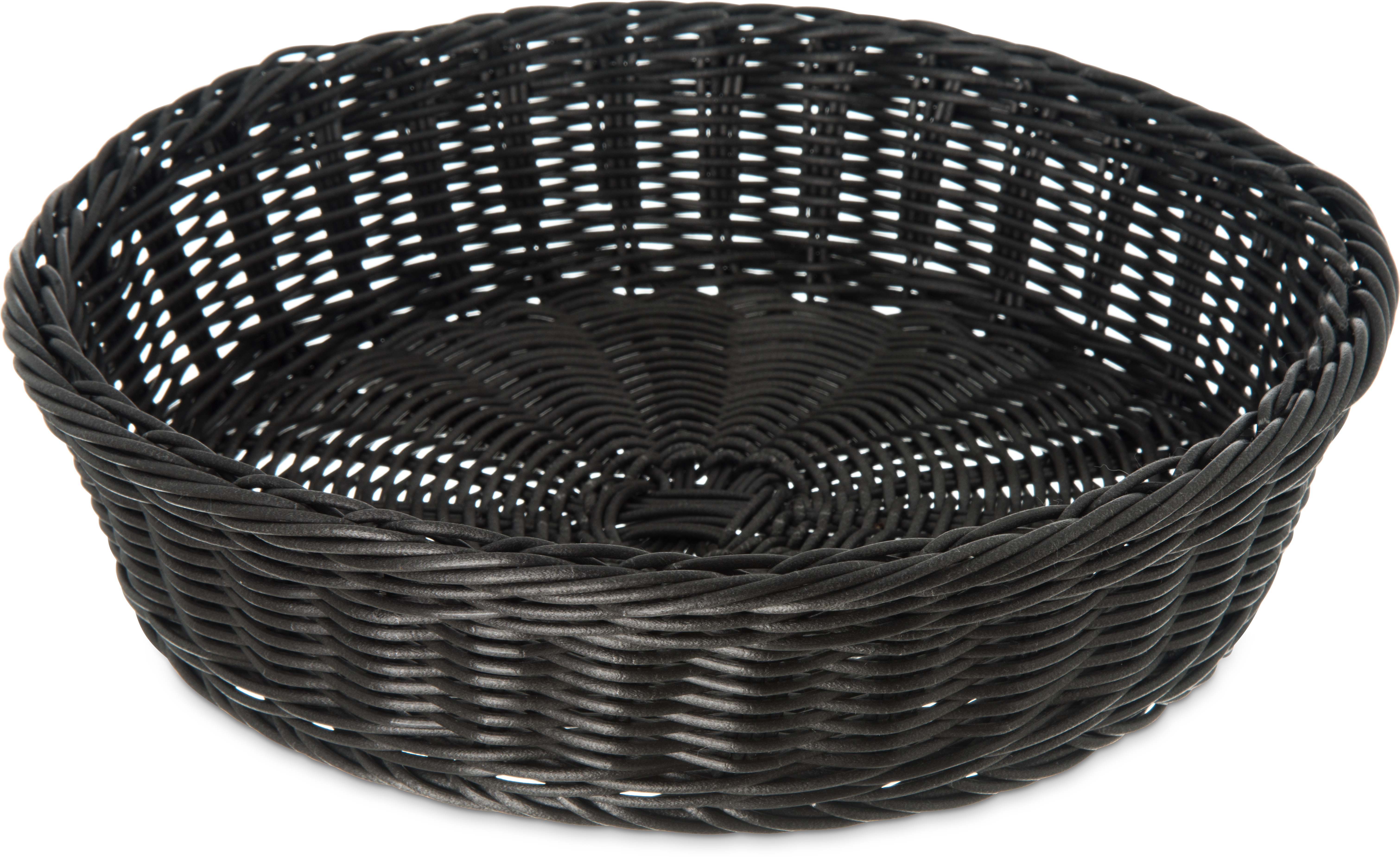 Round Basket/Tray 11 X 2-3/4 - Black